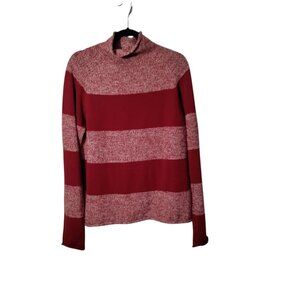 J. Crew Red Cotton And Wool Blend Turtle Neck Sweater Size‎ Small